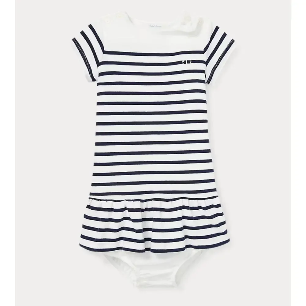 Ralph Lauren Cotton Jersey Tee Dress with Bloomers - 3 Months